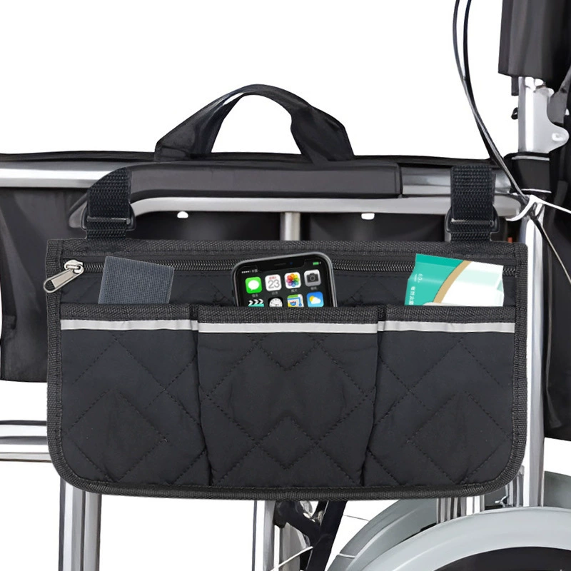 Трансграничная сумка для подлокотника для инвалидных колясок боковая сумка с несколькими карманами сумка для хранения с отражающих полосок