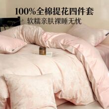 高端长绒棉床上四件套新疆棉提花四件套高级感纯棉被套床笠款批发