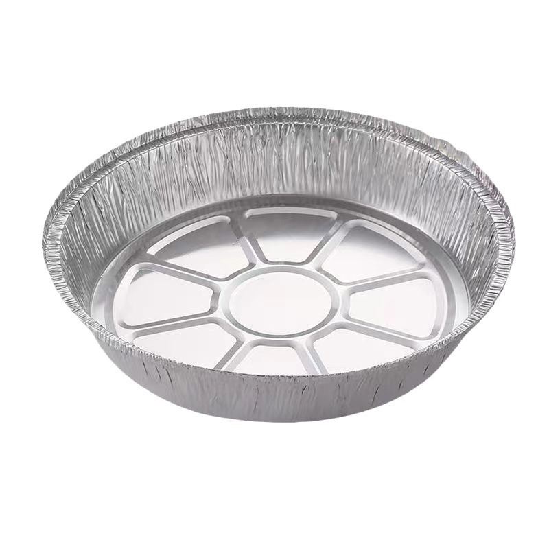 Freidora de aire al por mayor bandeja de papel de aluminio cuadrada redonda caja de papel de aluminio gruesa tazón de papel de aluminio doméstico desechable de grado alimenticio