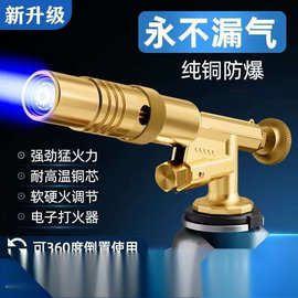 全铜喷火枪烧猪毛便携式焊枪卡式喷火喷枪头气罐烧烤打点火器家用
