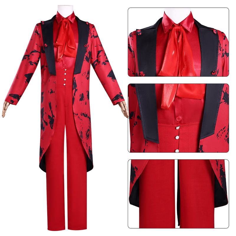 跨境万圣节星期三第二季亚当斯嘶噜怪艾萨克红色礼服二次元cos服|undefined