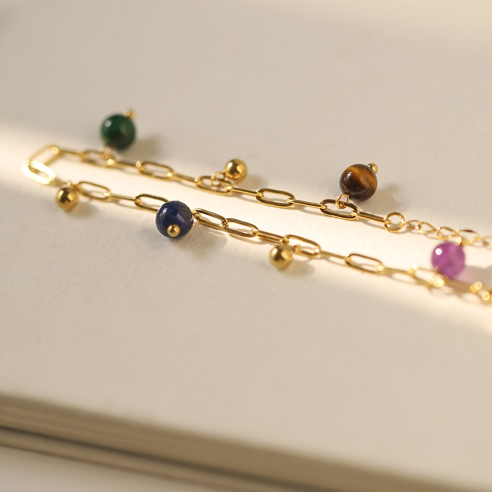 Bracciale di perline in cristalli naturali per l'equilibrio_voghion.com