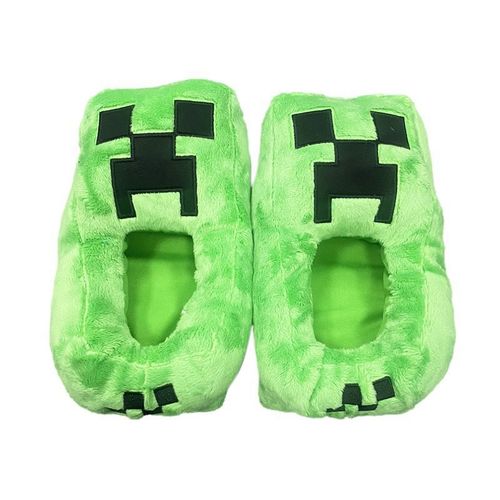 My World Children's Cotton Slippers, Creepers for Boys, My World Winter Game Cartoon Indoor Home Cotton Shoes