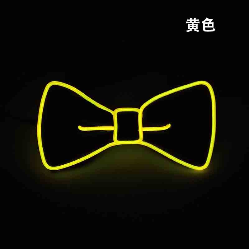 Corbata luminosa LED, suministros para fiesta de baile de Carnaval, pajarita luminosa de diez colores, accesorios de ambiente para discoteca, bar y discoteca