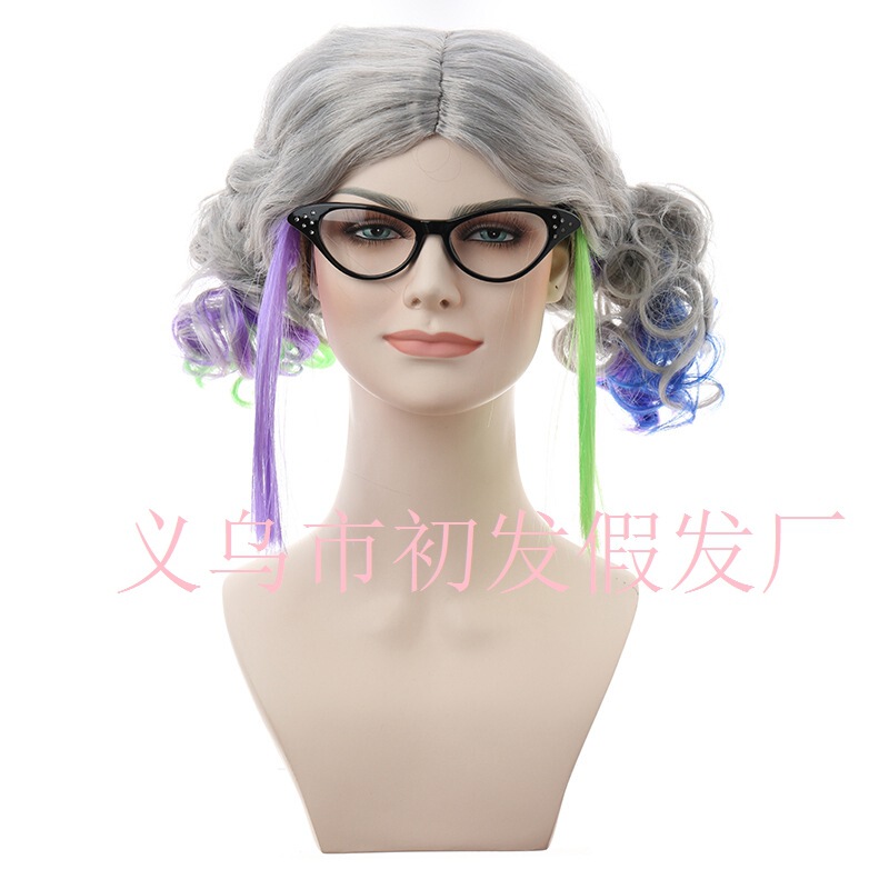 Halloween Wig Doctor Crazy Funny Scientist Wig COS Kids Party Einstein Dress Up Wig