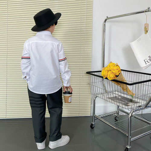 Children's Western Pants Boys Black Suit Pants Spring and Autumn Style Gray School Uniform Pants Girls Performance Solid Dark Gray Suit Pants