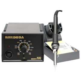 QUICK快克969A控温电焊台恒温电烙铁60W恒温可调手机维修焊台工具