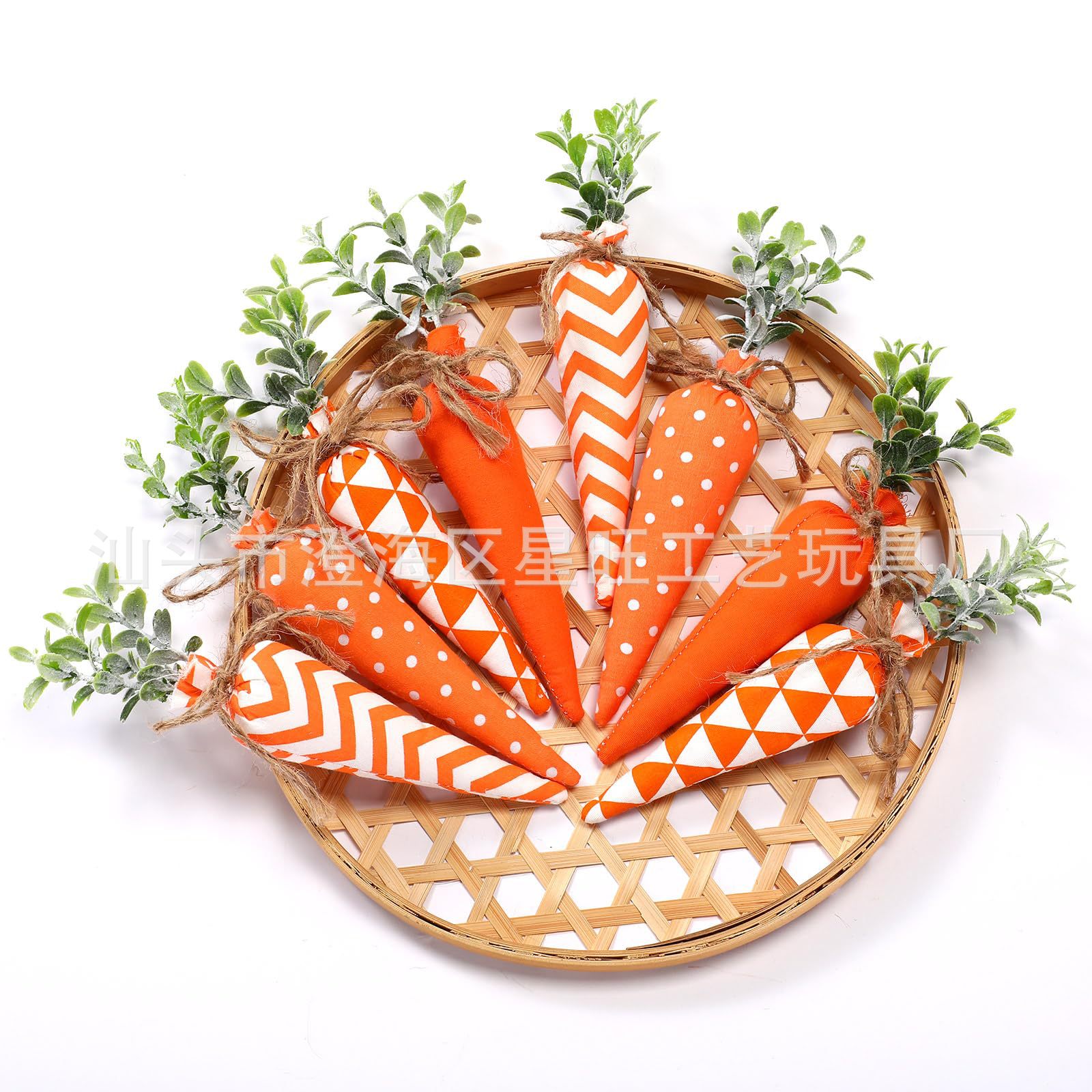 Pascua rabanos lindos patrones a rayas placas creativas navideñas adornos de zanahoria decoraciones de fiesta