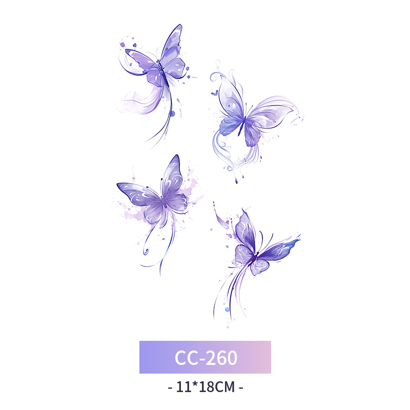 Transfronterizo en stock al por mayor de halloween colorido mariposa tatuaje pegatinas simulación sangrienta cicatriz pegatinas divertidas pegatinas impermeables