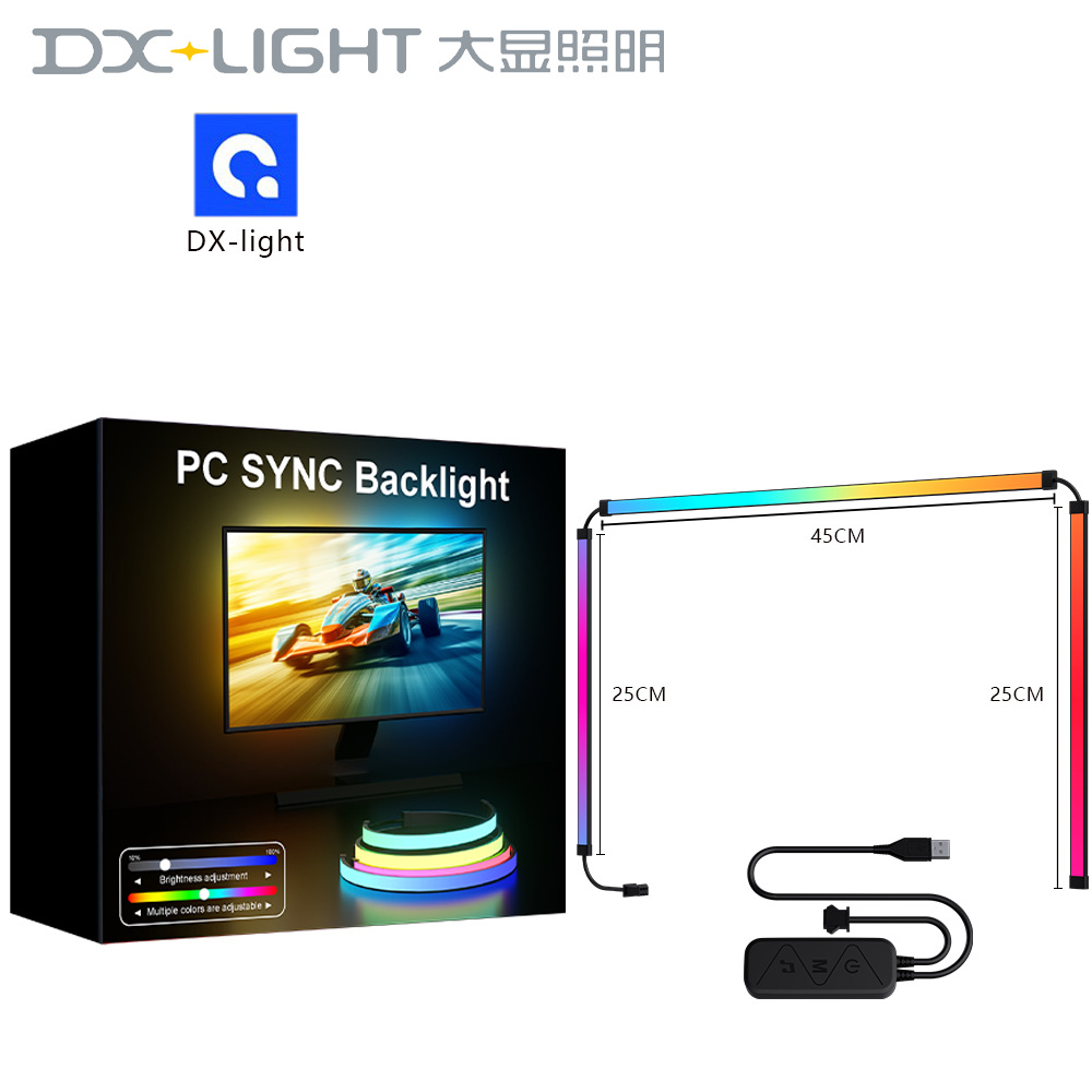 Luz RGB ambiental sincronizada con pantalla para computadora