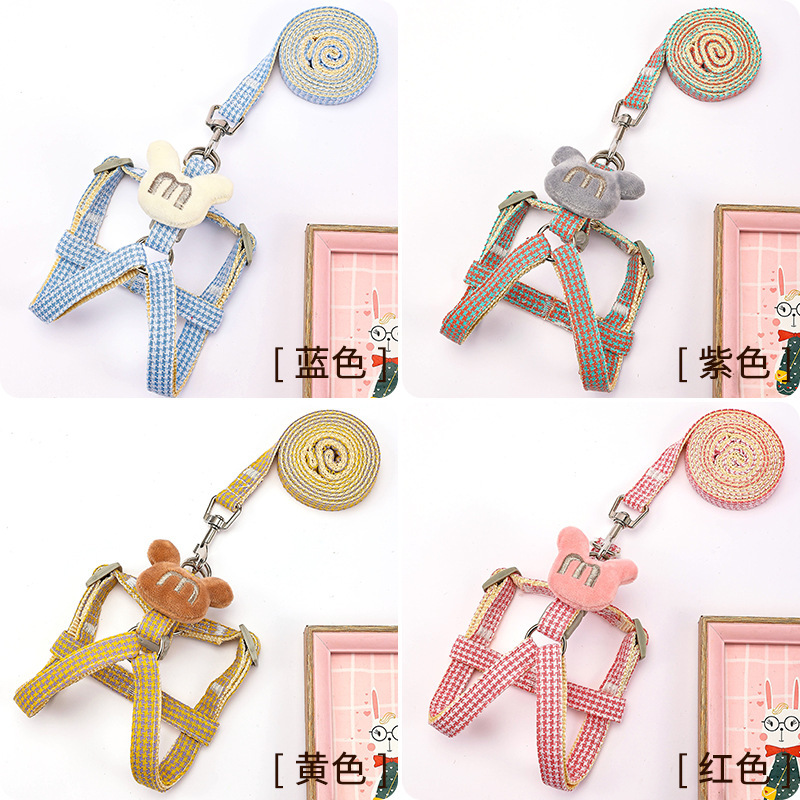 Correa de perro Cadena de perro correa de collar cachorro pequeño perro mediano Peluche Corgi suministros para mascotas