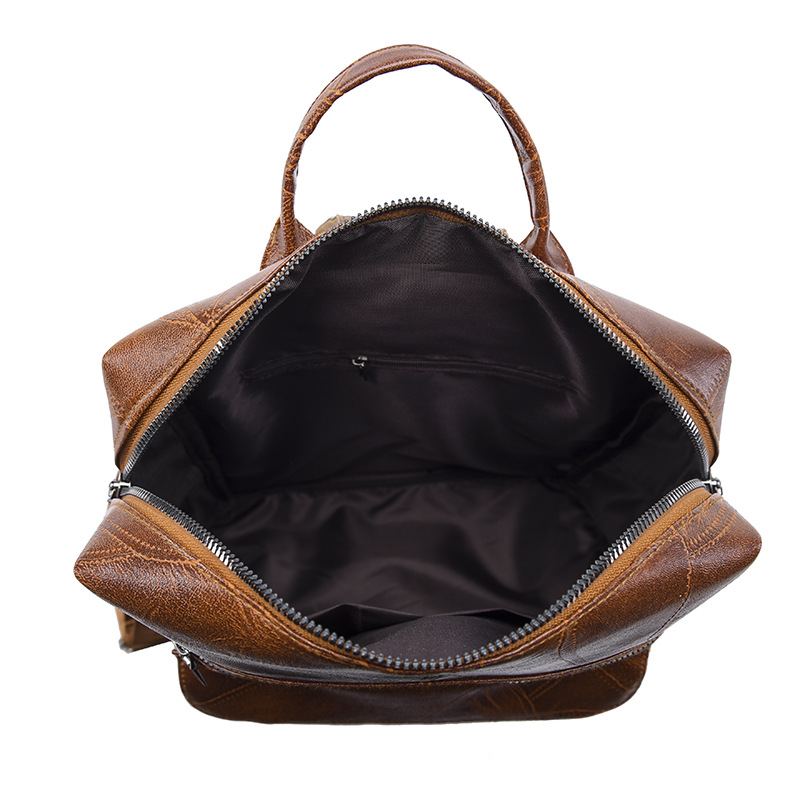 Comercio exterior nueva mochila de cuero suave para mujer casual moda todo fósforo color sólido mochila de viaje de gran capacidad