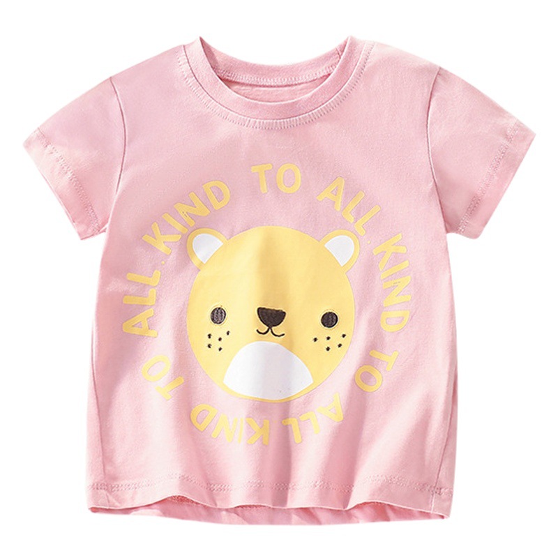 Malwee niñas camisas de verano nuevos niños europeos y estadounidenses camisetas de cuello redondo casuales camisetas de mangas cortas para niños