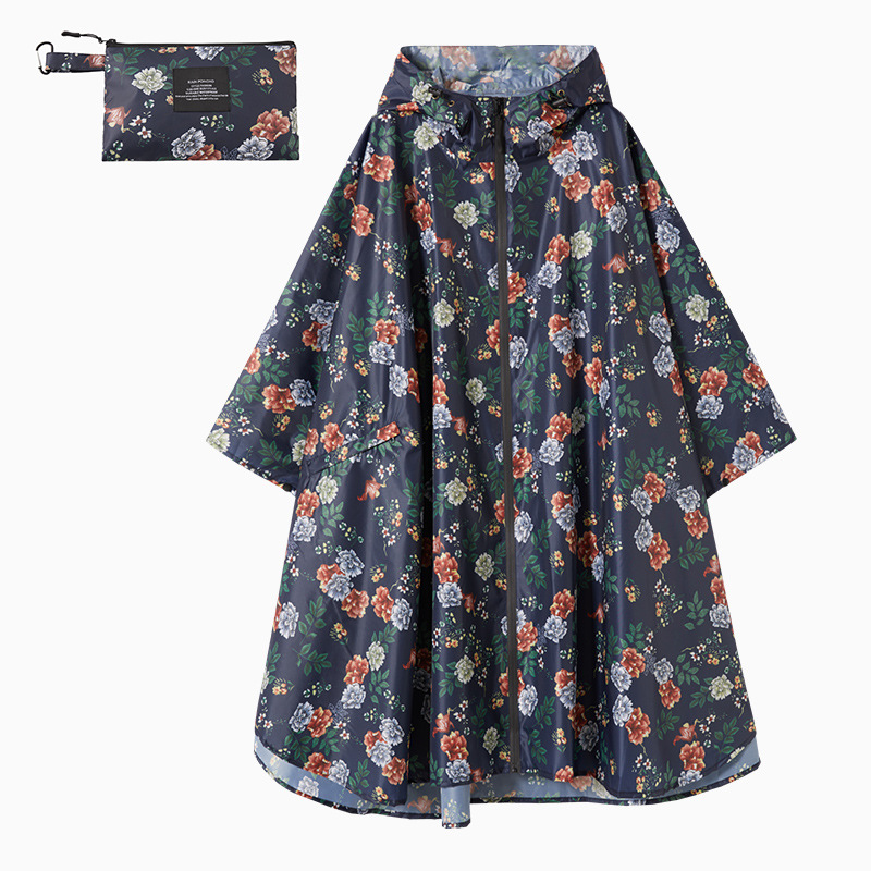 Fabricantes venden japonés Corea del Sur moda Capa delgada hombres y mujeres adultos impermeable poncho mochila ciclismo Amazon comercio exterior image 9