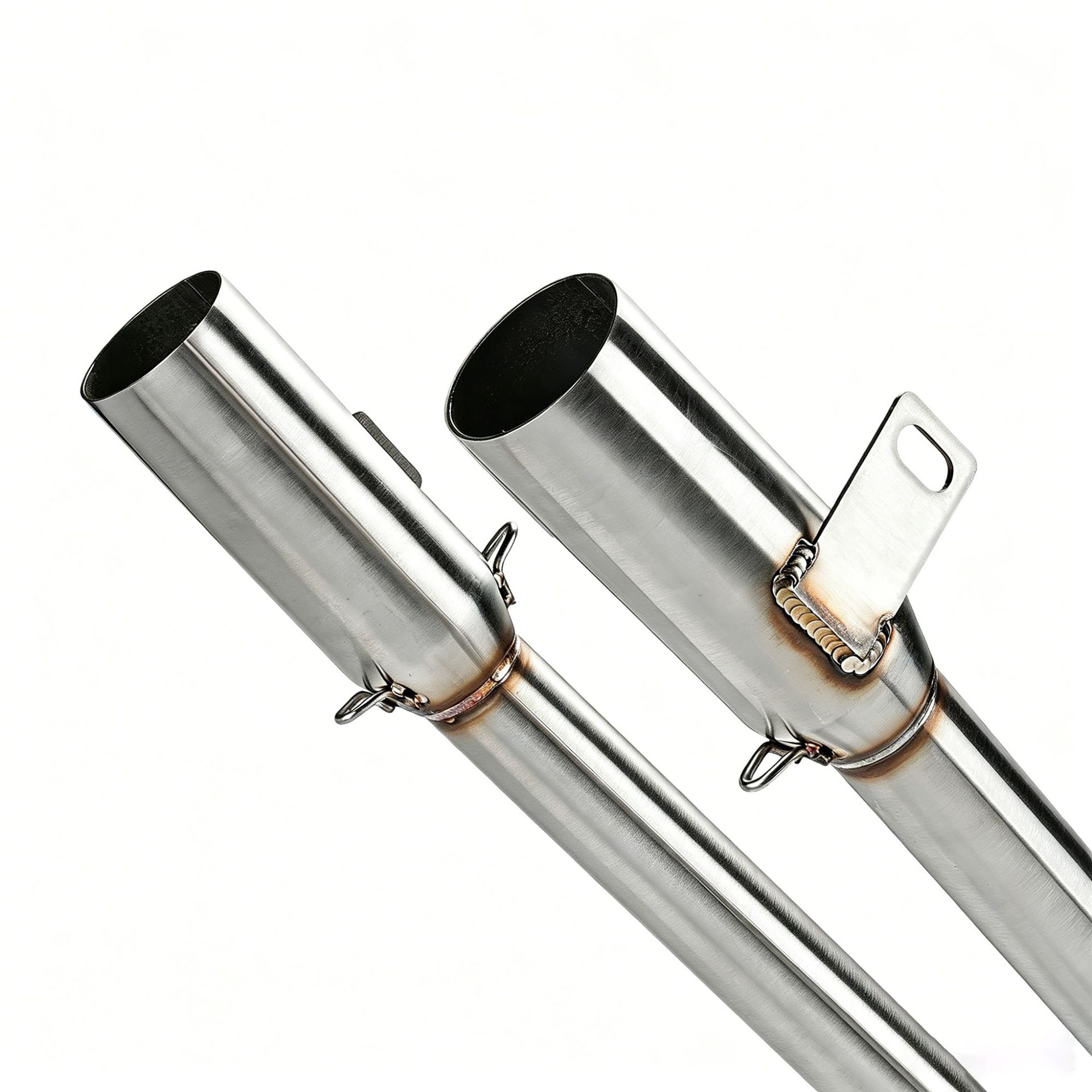 Cfmoto 450Sr 450Nk 22-25 Motorcycle Stainless Steel Exhaust Pipe Front Section High-Position Dual Outlet