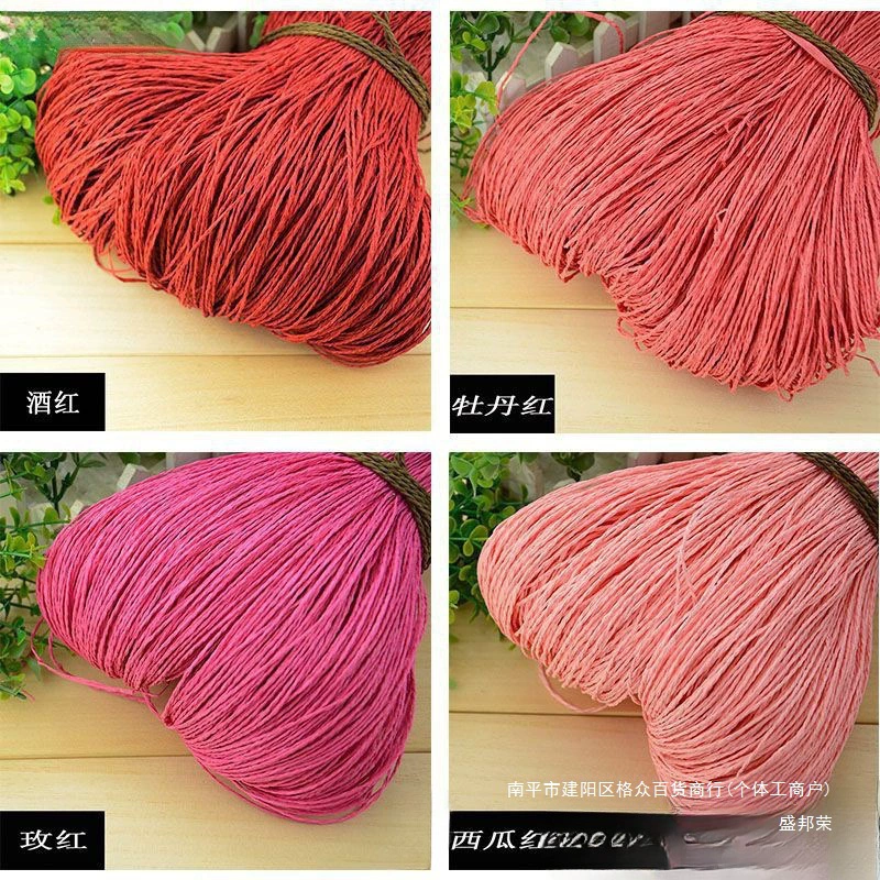 Нитки для плетения из рафии, нитки для бумажных шляп, нитки для вязания крючком, нитки для летних шляп, хлопковые нитки для шляп, нитки для вязания сумок, независимая станция, заказ из Китая, летние мужские шляпы.