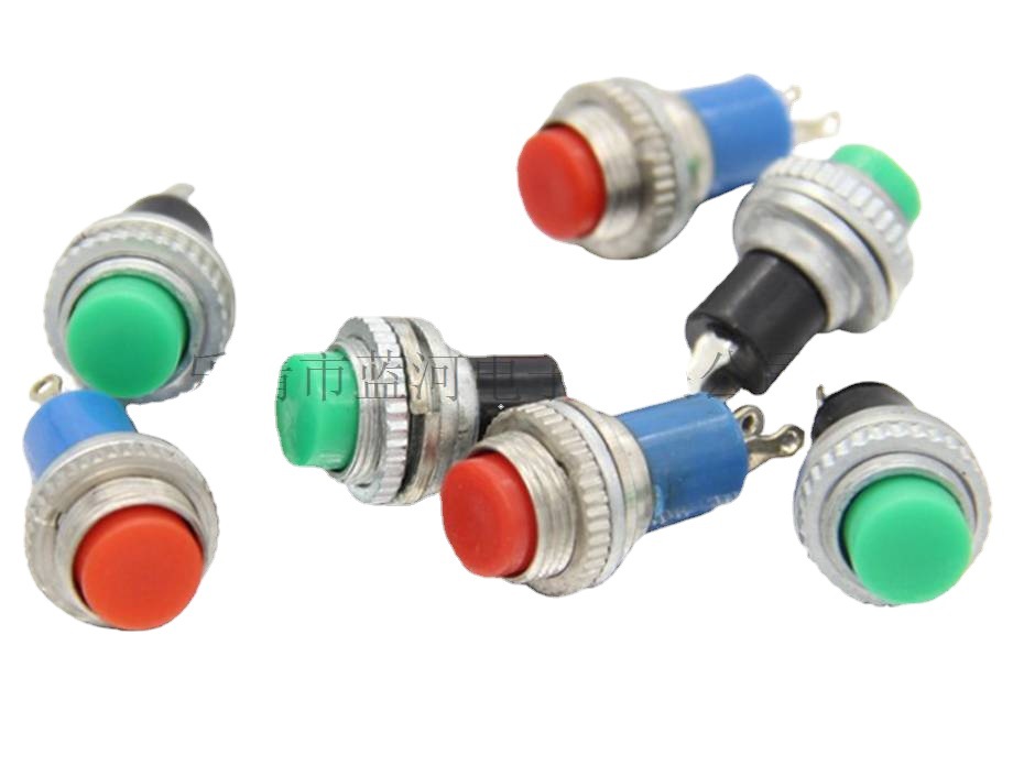 （源头货） 门铃按钮 复位按钮开关 按断DS-315上螺纹 10MM孔径