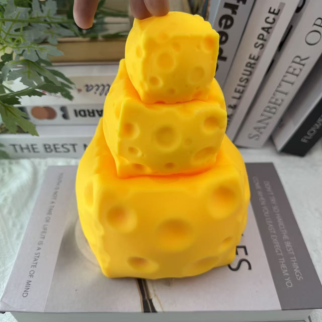 Simulación de queso pellizco pellizco rebote lento juguete descompresión descompresión pellizco pellizco pelliz