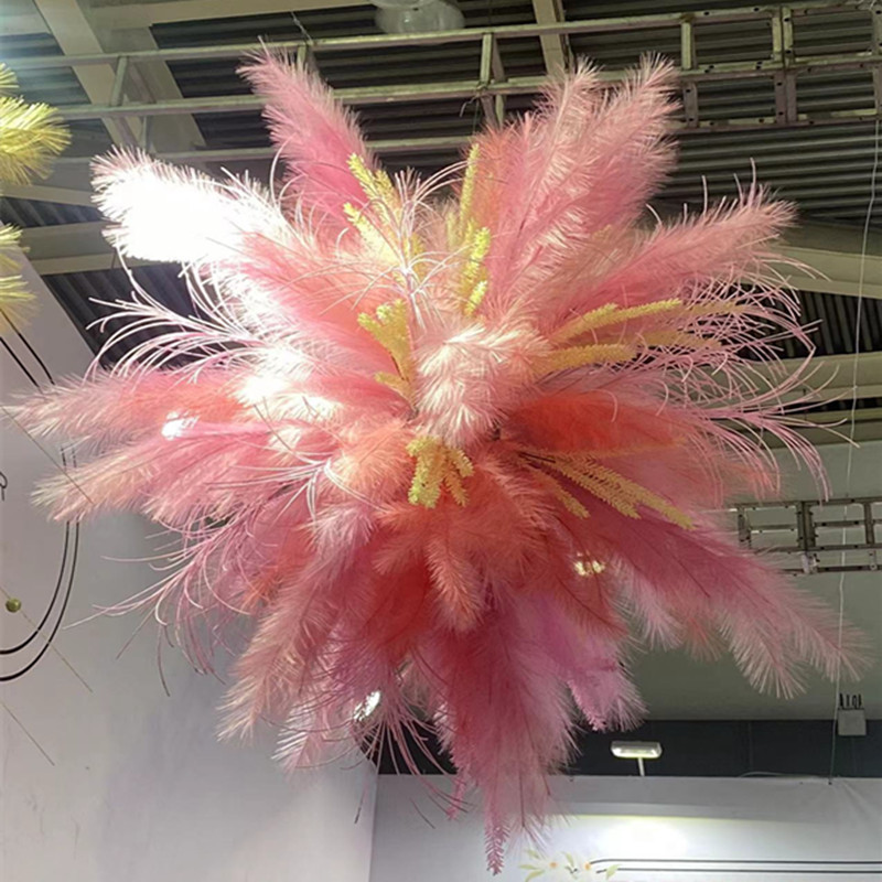 Cross-Border Artificial Reed Flowers, Pampas Grass Decorations, Fireworks Grass Ornaments, Photography Props, Shopping Mall Wedding Background Decorations