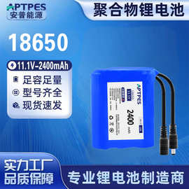 东磁18650锂电池组11.1V 2400mAh大容量扫地机除螨仪桌面风扇电池