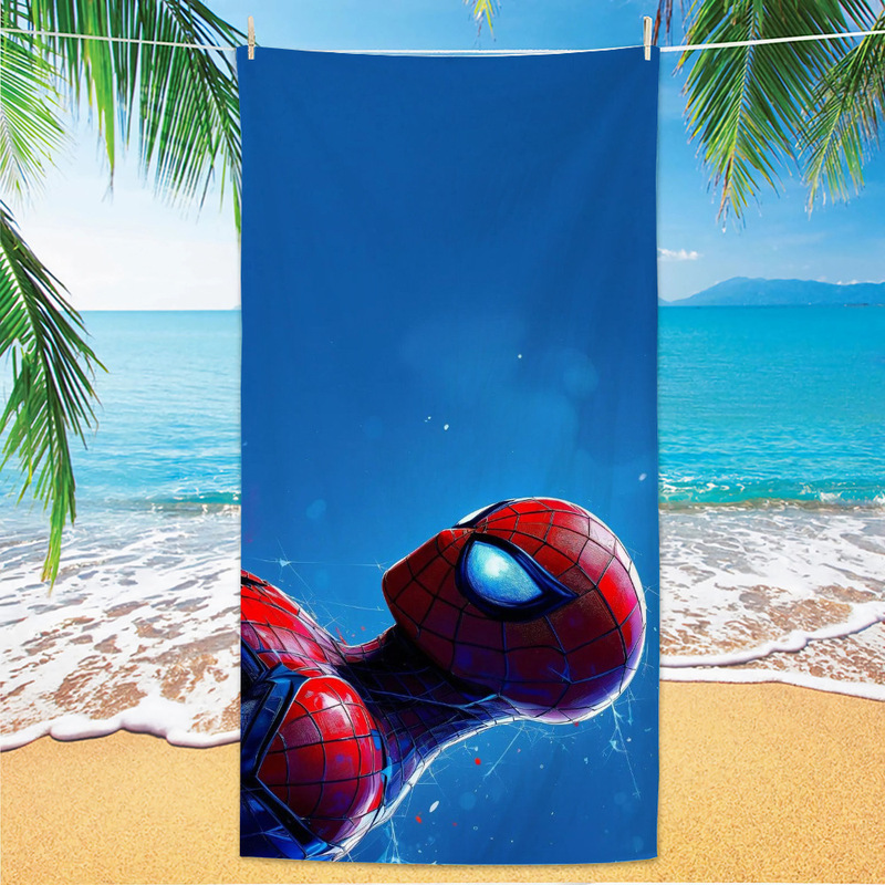 Marvel Spider-Man Captain America Themed Beach Towel Digitally Printed Microfiber Beach Towel Swimming Bath Towel Marvel Spider-Man Captain America Themed Beach Towel Digitally Printed Microfiber Beach Towel Swimming Bath Towel
