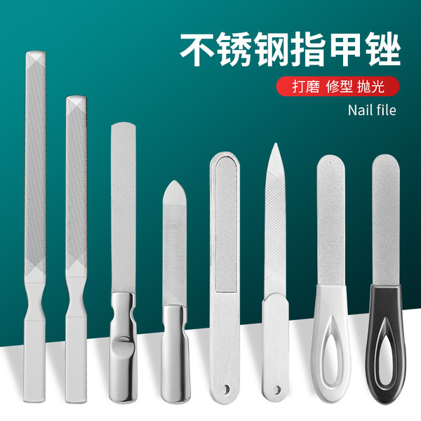 double-sided file for nails stainless steel for manicure