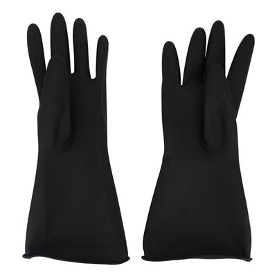 Guangzhou Eleven Double a waterproof Industry glove black latex protect glove household clean Restaurant