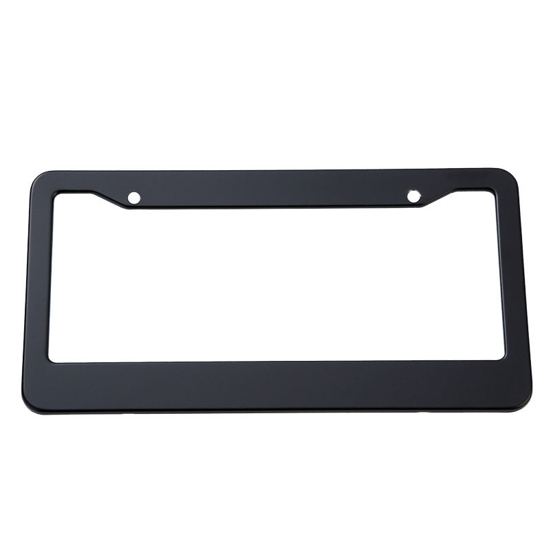 Cruz-Frontera explosión aleación de aluminio negro y blanco coche placa antirrobo licencia placa marco americano estándar europeo coche marco exterior Decoración image 6