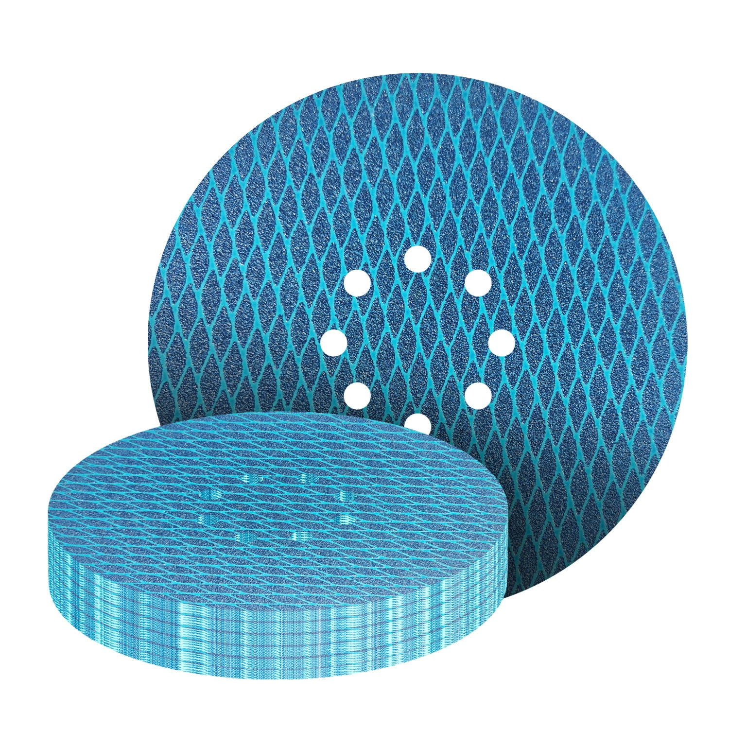 9-дюймовая 8-отверстная синяя песочная антизасоряющаяся алмазная бархатная наждачная бумага для посадки, острая алмазная наждачная бумага оптом