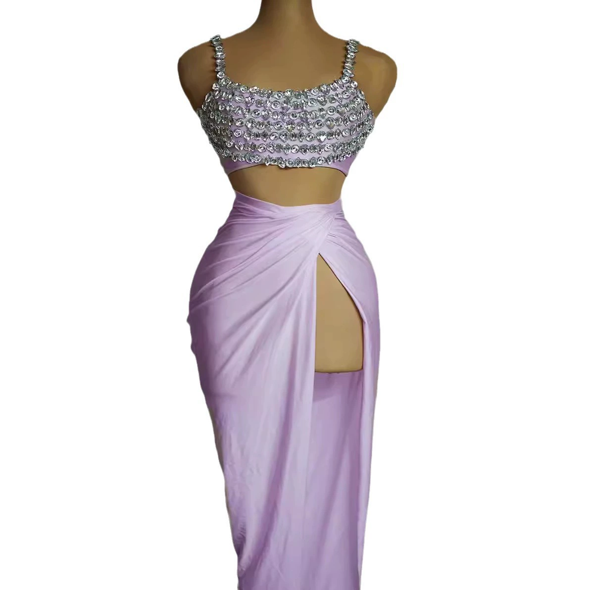 Long sleeveless dress (Vans), European style, fitted waist, multi‑color sizes S–XL