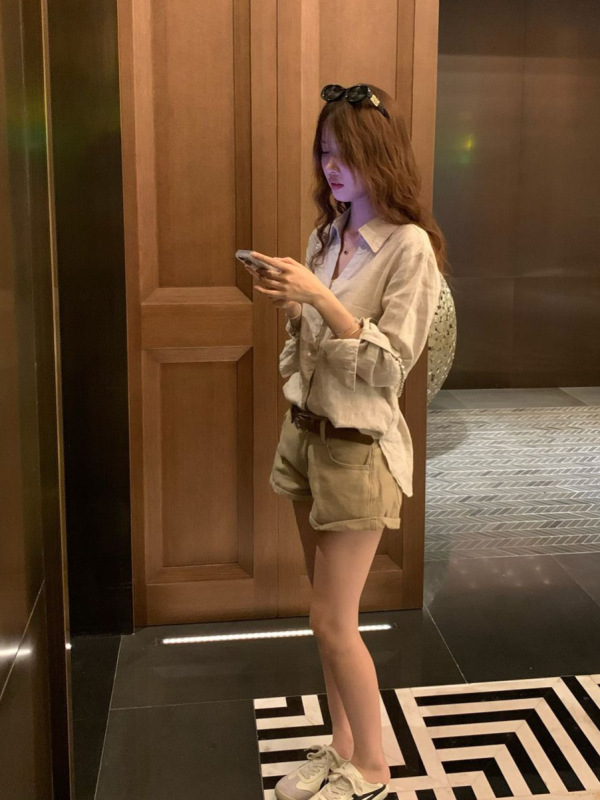 老钱风松弛感阔版亚麻长袖衬衫女防晒衬衣设计感显瘦休闲百搭外套|undefined