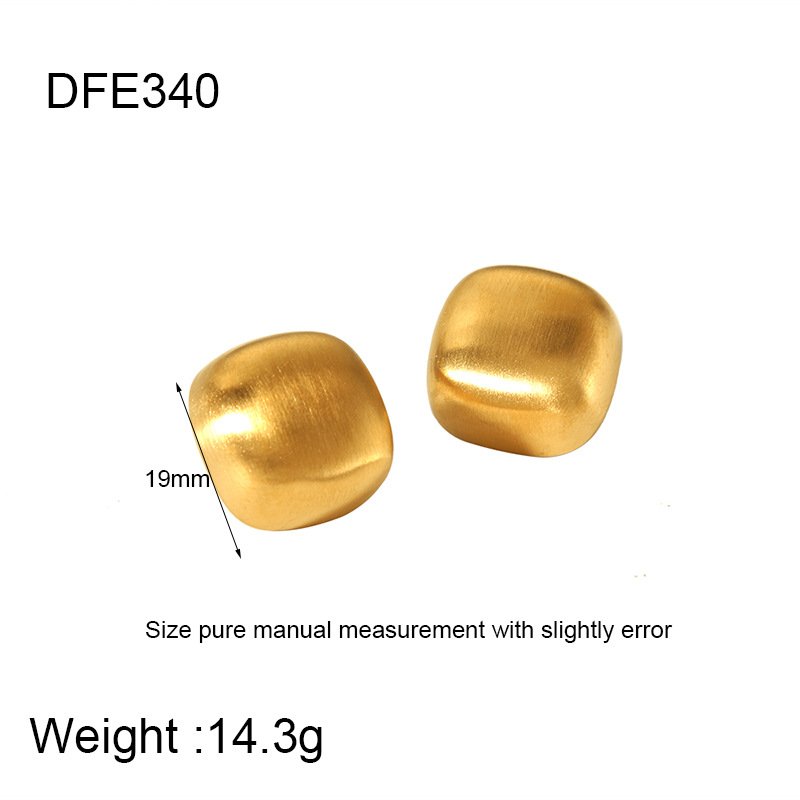 Ear Studs Classification 1 Pair Simple Style Geometric Conch Solid Color 304 Stainless Steel Ear Studs