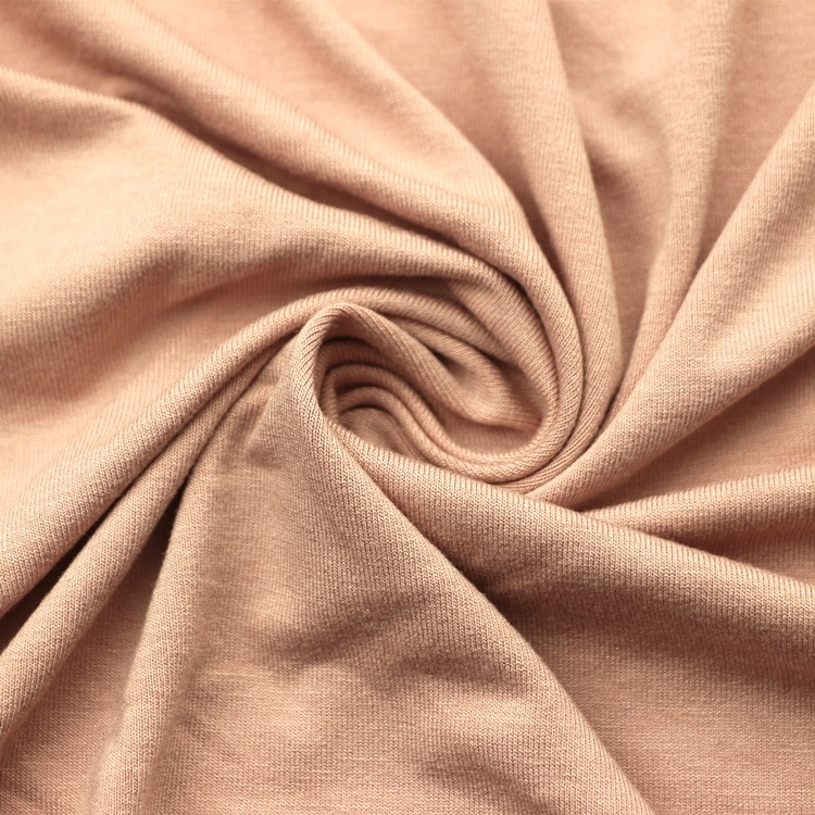 人棉弹力汗布爽滑涡流纺人棉粘胶拉架氨纶单面布汗布T恤服装面料