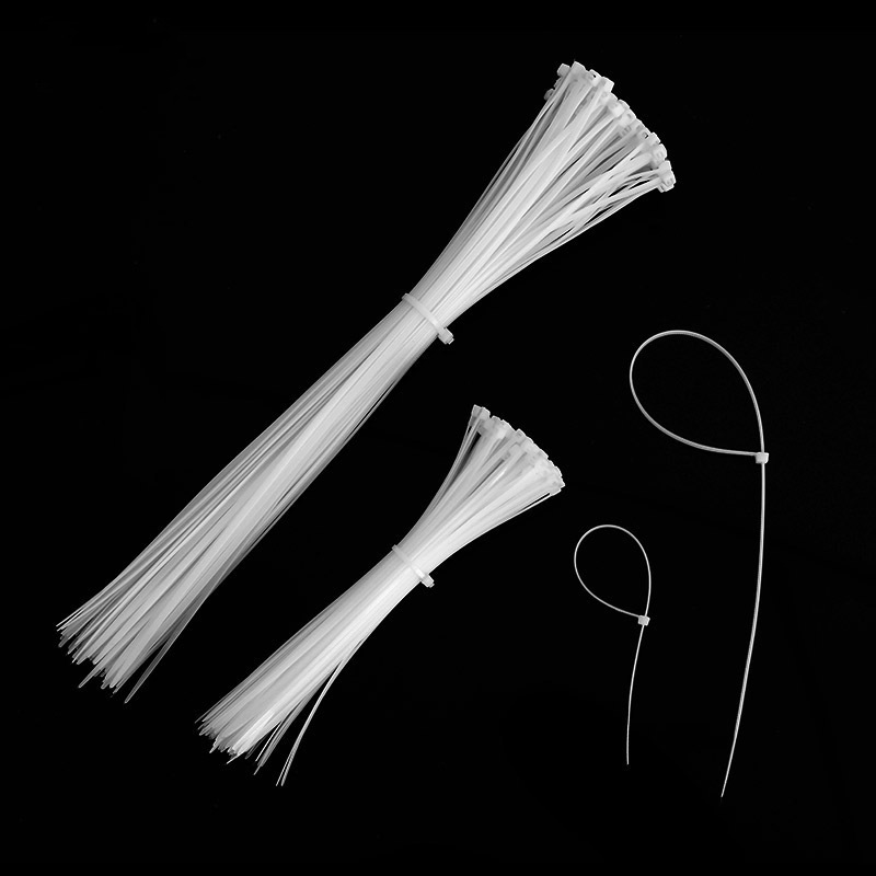 Flower shop flower arranging materials self-locking nylon tie strap, tying line strap bouquet strap, white fixed plastic tying strap