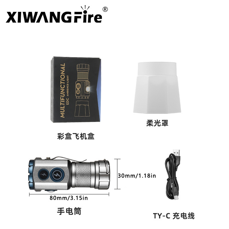 Nuevo monstruo transfronterizo de tres ojos super brillante linterna de luz mini portátil LED multifuncional camping luz magnética