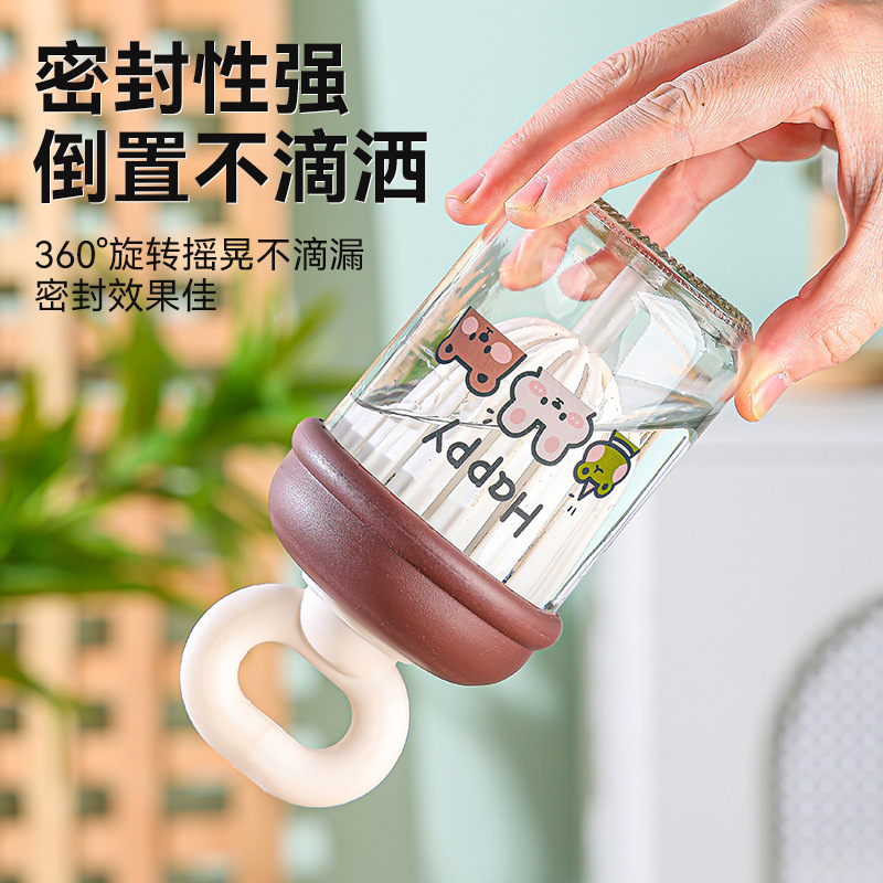 Cute high quality handheld small summer straw with glass for…