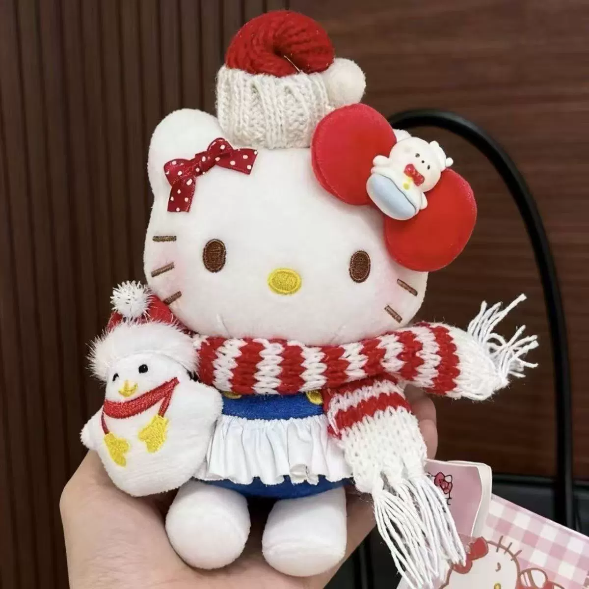 Плюшевый брелок (Sanrio) Hello Kitty, плюшевая кукла-талисман, размеры 10–16 см