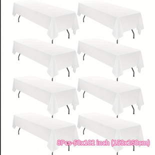 H 47372 White polyester tablecloth ��ɫ��]�������uͨ��