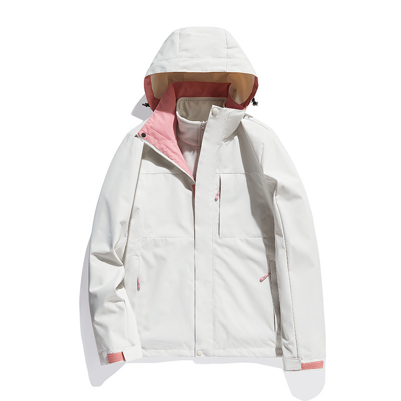 2025冲锋衣男三合一防泼水户外登山服女可拆卸两件套可定制印LOGO|undefined