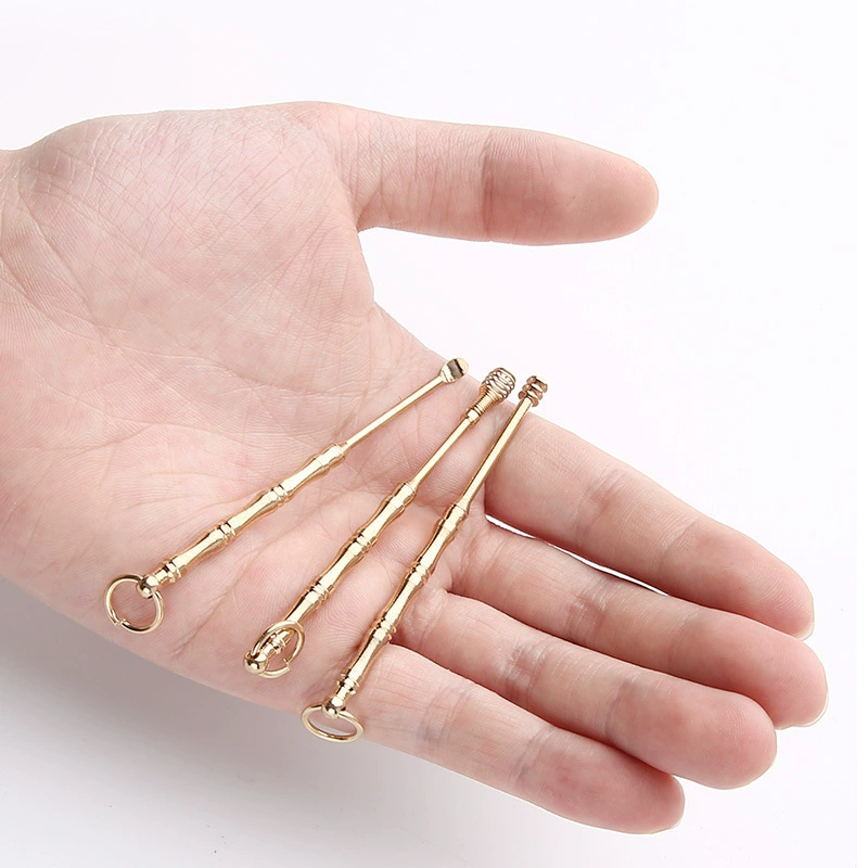Brass old-fashioned ear picking, keychain for ears for nails