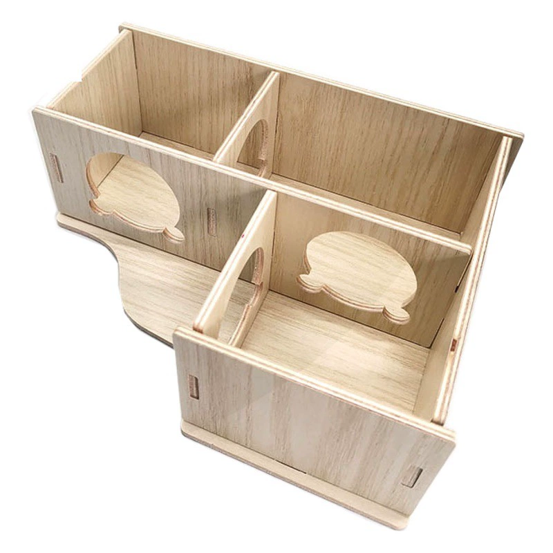 Оптовая продажа хомяка деревянный многокомнатный лабиринт игрушка ландшафтный дом