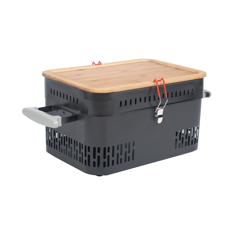 horno de barbacoa portátil con cubierta de madera horno de barbacoa desmontable al aire libre sin humo horno de barbacoa de carbón transfronterizo parrilla de barbacoa estilo japonés