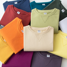 23色卫衣男圆领外套休闲棉针织套头衫春秋薄款印工服电商货源专供