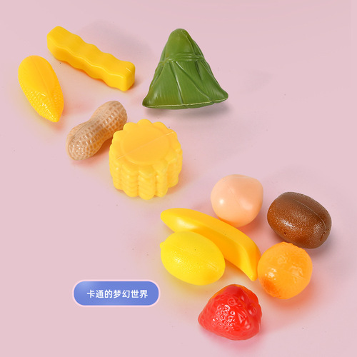 Playhouse kitchen toy accessories weighing scale fun cooking mini miniature simulation fruit and vegetable set cross-border