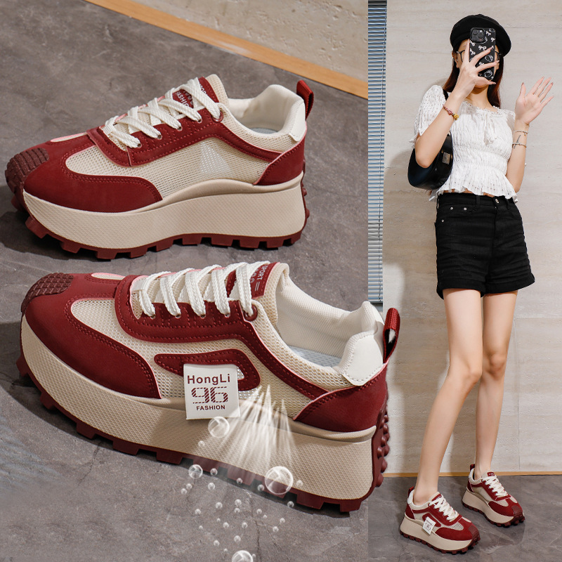 Sommer 2025 Neue koreanische Version Atmungsaktive Damen Trend Student Lauf-Sportschuhe HL875-3_voghion.com