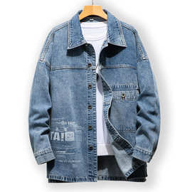 2022春季日系印花宽松牛仔外套男夹克衣Men Jeans Jackets