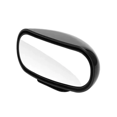 Car Rearview Mirror Front and Rear Wheel Glass Reversing Assist Blind Spot 360 Wide-Angle Reflective Large Field of View Additional Mirror Wholesale (Large field of view rear view auxiliary mirror) - black-one