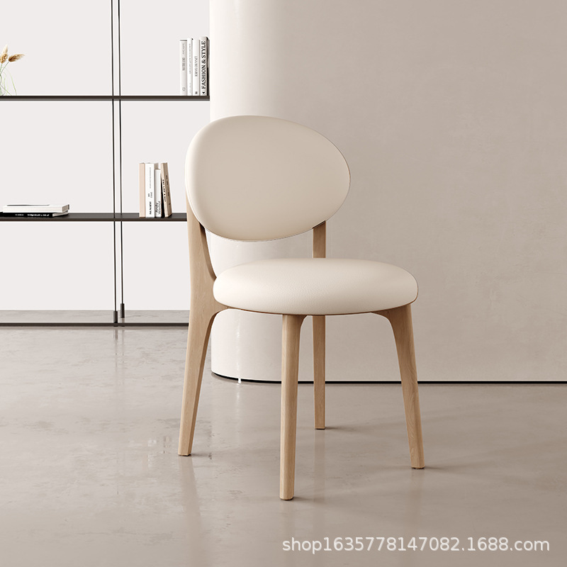Silla de comedor de madera maciza moderna, comedor casero, hotel, cómodas sillas de respaldo, estilo nórdico, mesa de comedor simple, taburetes