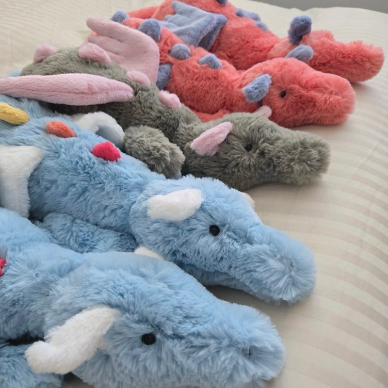 国产jellycat同款天空龙抹茶龙公仔雪龙柿子龙粉龙玩偶娃娃毛绒|undefined
