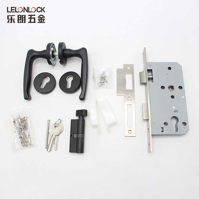 Cerradura con manija mecánica de acero inoxidable 304 para dormitorio, decoración del hogar, cerradura de puerta interior a juego para hoteles, cerradura dividida para puertas de madera.